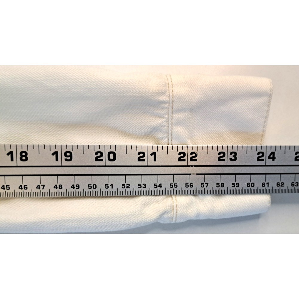 AEROPOSTALE White Denim Jean Jacket Womens XS Preppy Cleangirl Minimalist 90s - Picture 10 of 10